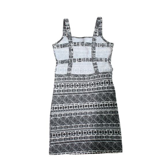 Brandy Melville Black White Tribal Print Bodycon Mini Dress Women’s One Size - Picture 2 of 9